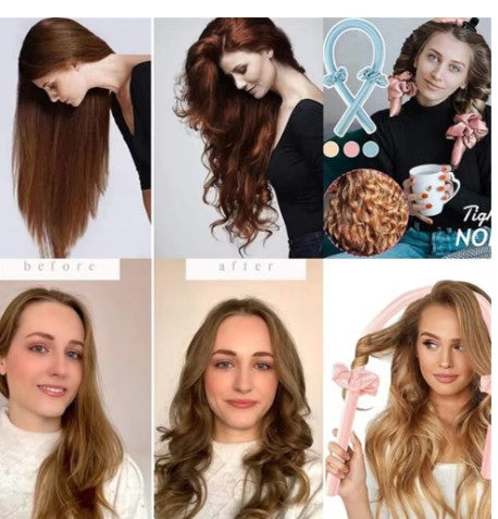 Heatless Curling Wand Headband Kit