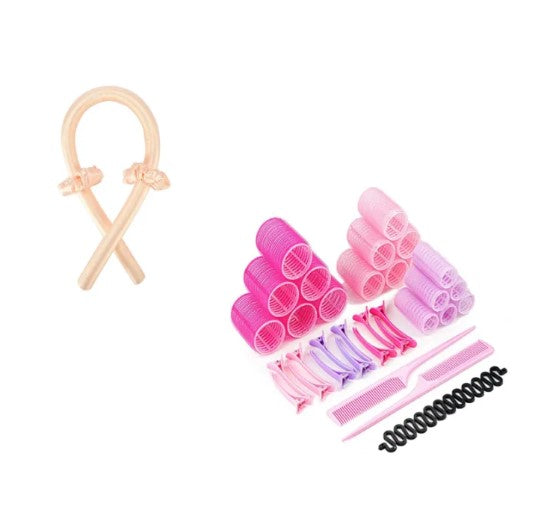 Heatless Curling Wand Headband Kit